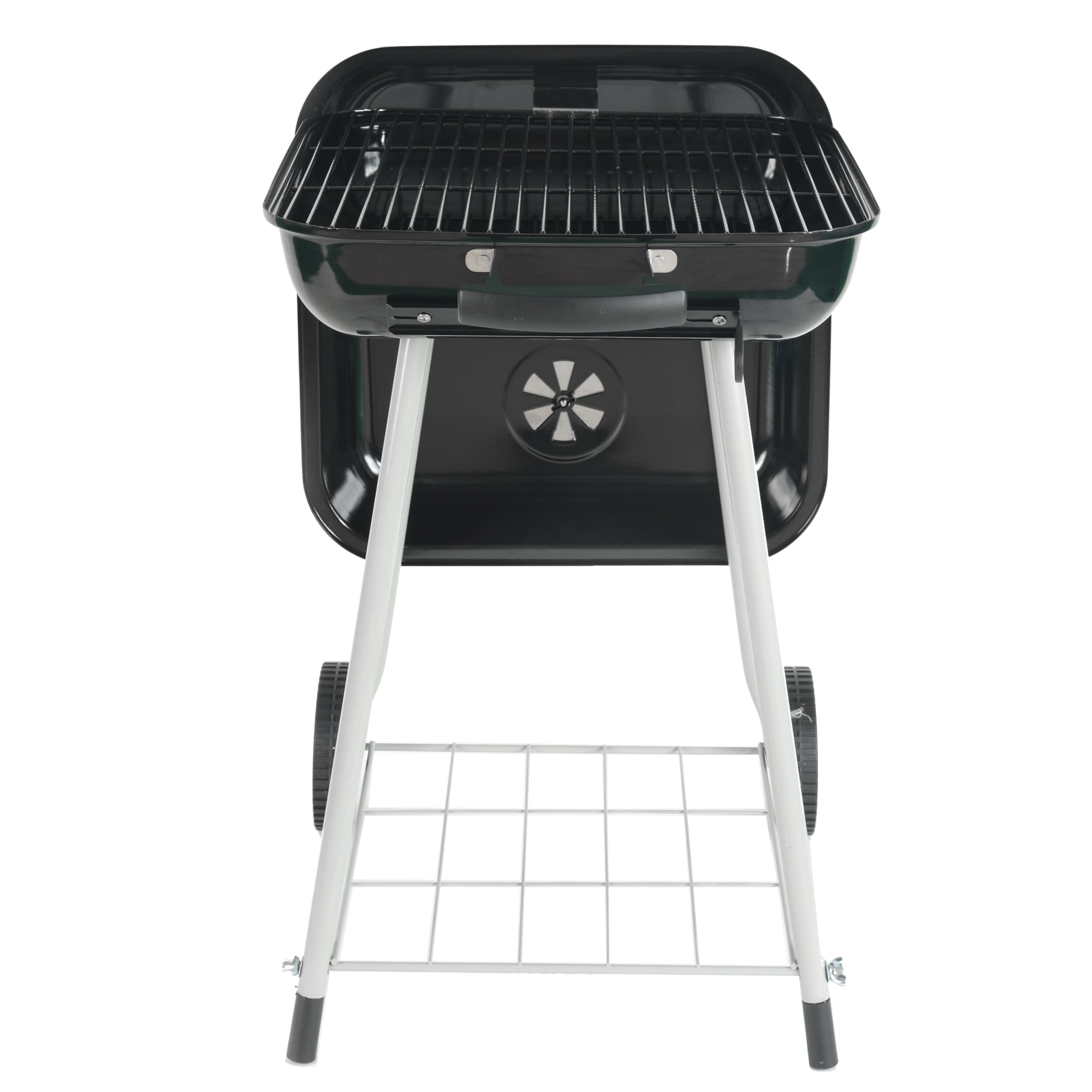Expert Grill 17.5" Square Charcoal Grill with Wheels, Black - Image 2