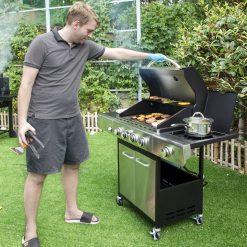 Alternative view of Sophia & William Stainless Steel Portable 4-Burner Propane Gas Grill with Side Burner