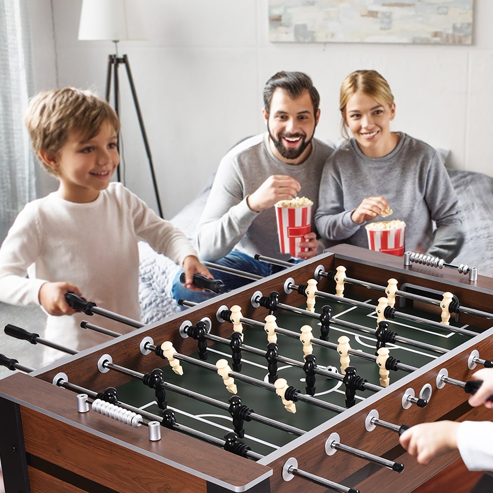 Costway 54'' Foosball Soccer Table Competition Sized Football Arcade Indoor Game Room - Image 6