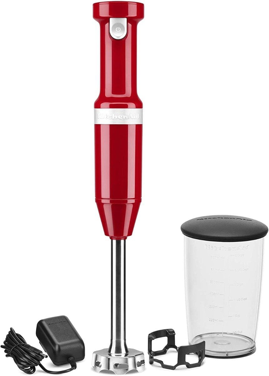 KitchenAid Empire Red Cordless Small Appliances Set | Hand Mixer, Hand Blender & Food Chopper - Image 3
