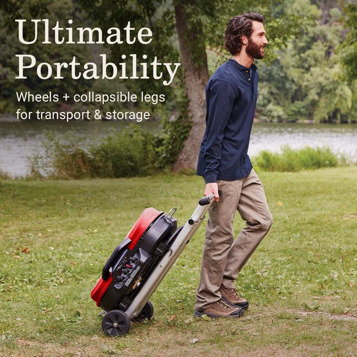 Coleman RoadTrip 285 Standup Propane Gas Grill, Red - Image 4