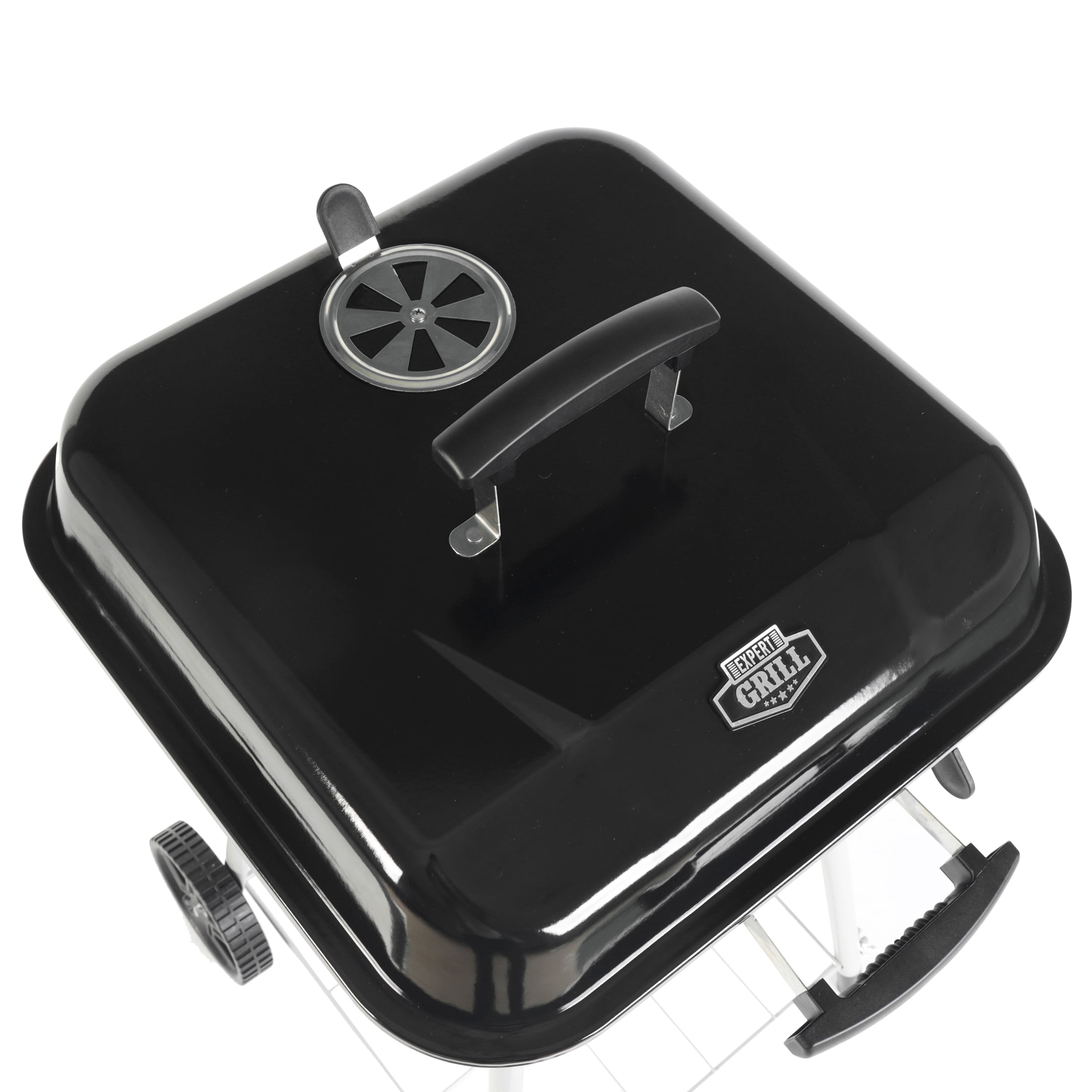 Expert Grill 17.5" Square Charcoal Grill with Wheels, Black - Image 6