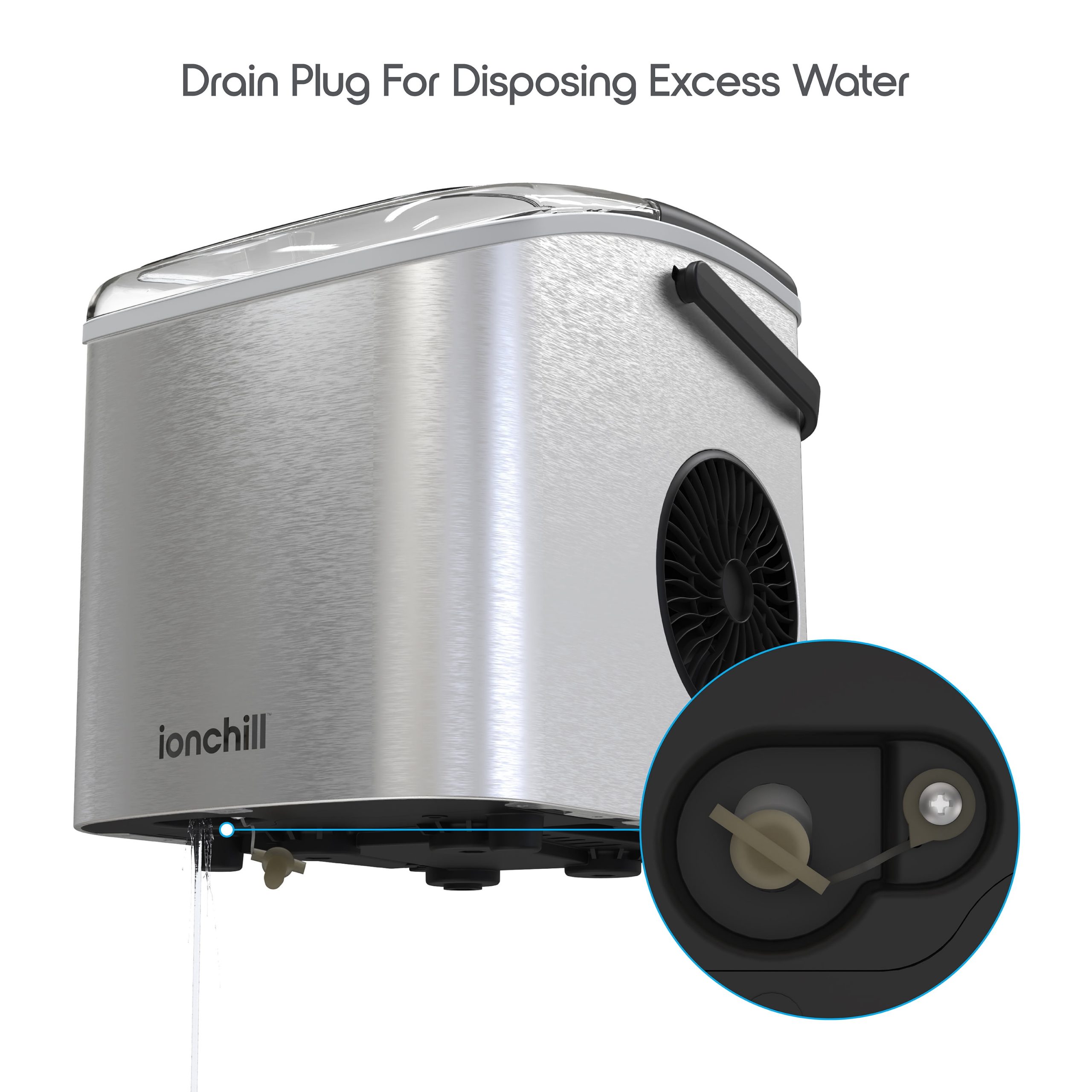 Ionchill Quick Cube Ice Machine, 26lbs/24hrs Portable Countertop Bullet Cubed Ice Maker - Image 7