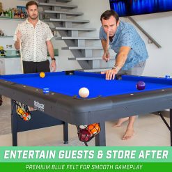 Alternative view of GoSports 7ft Billiards Table – Portable Pool Table – Includes Full Set of Balls, 2 Cue Sticks, Chalk, and Felt Brush