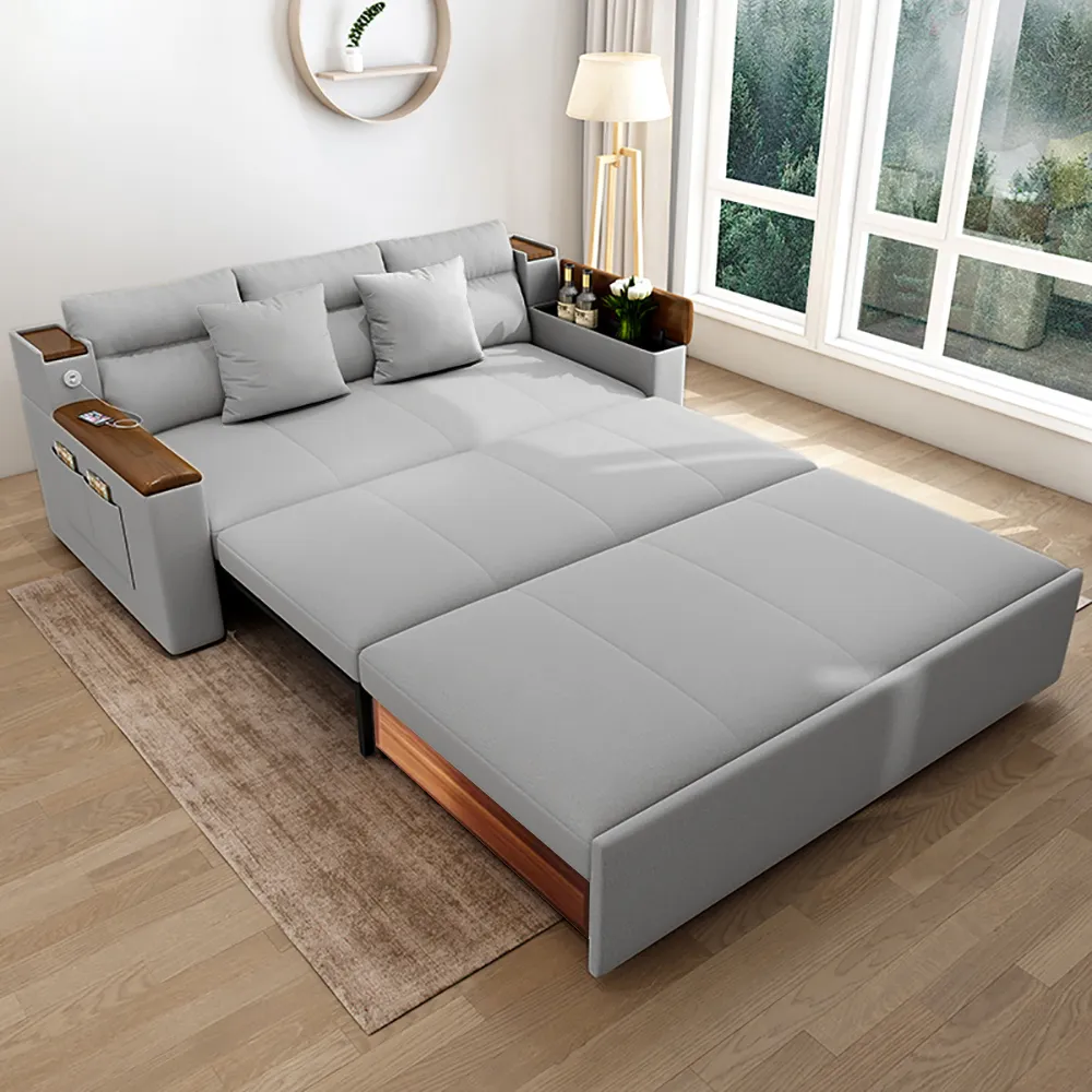Space-saving Multi-purpose living Room Furniture Modern fabric folding sofa bed - Image 4