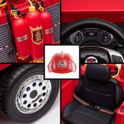 Alternative view of OKVAC 12 V Fire Truck Powered Ride-On with Remote Control
