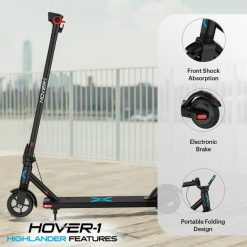 Alternative view of Hover-1 Highlander Foldable Electric Scooter with 250W Motor, 15 mph Max Speed, and 9 Miles Max Range