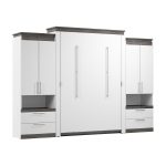 Bestar Orion Queen Murphy Bed with Storage Cabinets