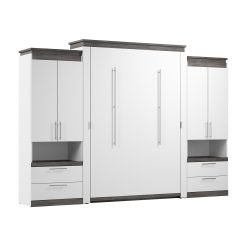 Bestar Orion Queen Murphy Bed with Storage Cabinets