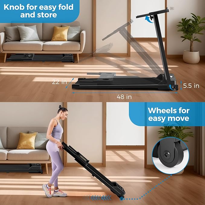 Portable Foldable Treadmills for Home, Small Folding Treadmill for Home - Image 6