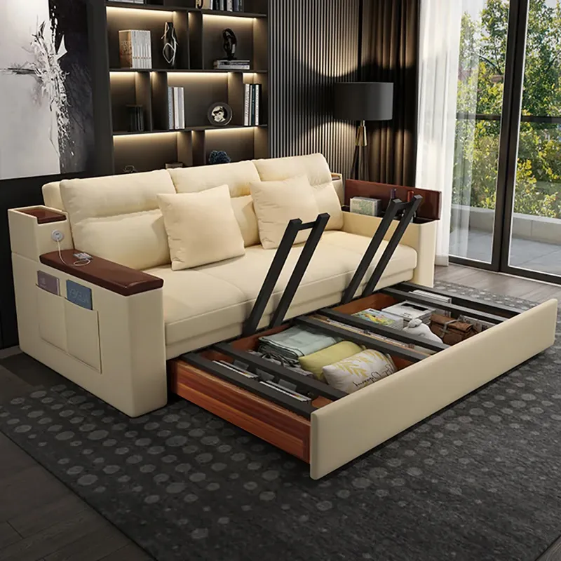 Space-saving Multi-purpose living Room Furniture Modern fabric folding sofa bed - Image 5