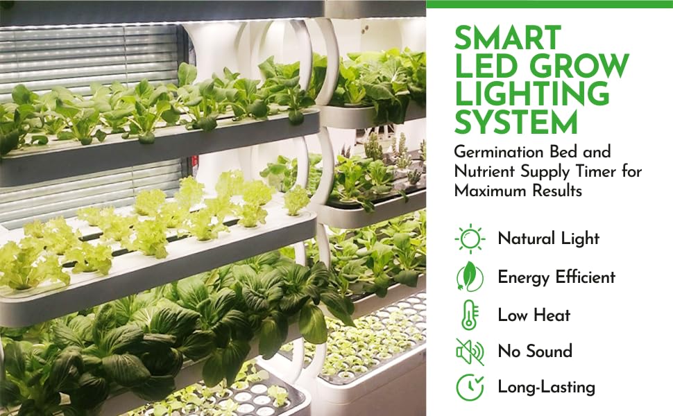 Nutraponics Hydroponics Growing System Lettuce Grow Aeroponics Aquaponics Grow Lights Tower Garden