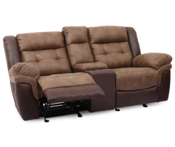 Alternative view of Mesa Brown Reclining Console Loveseat