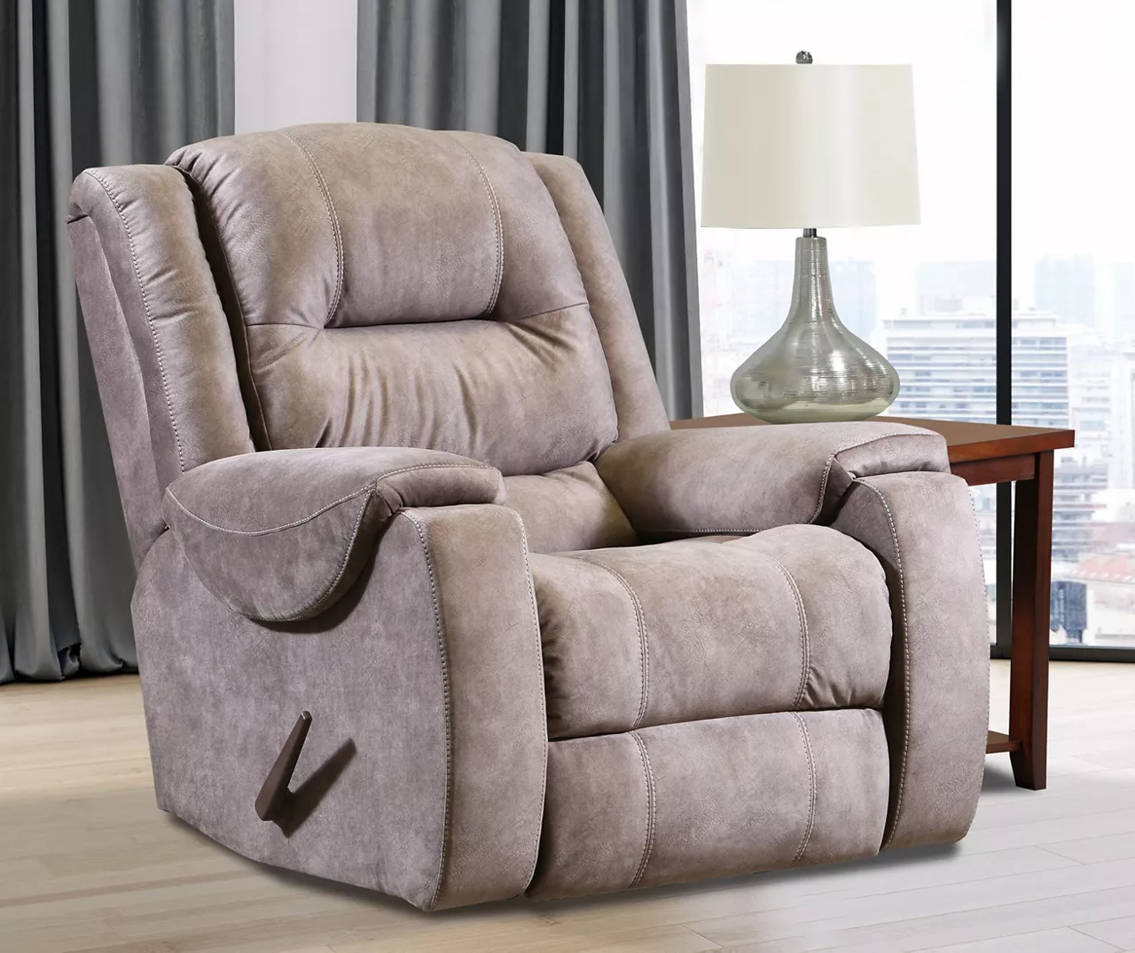 Bradford Tan Rocker Recliner - Image 3