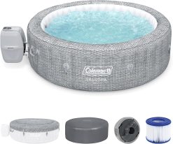 Large round inflatable hot tub (seats 5–7 people)