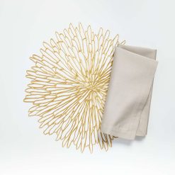 Alternative view of Rectangular Bloom Gilded Easy-Clean Vinyl Placemat