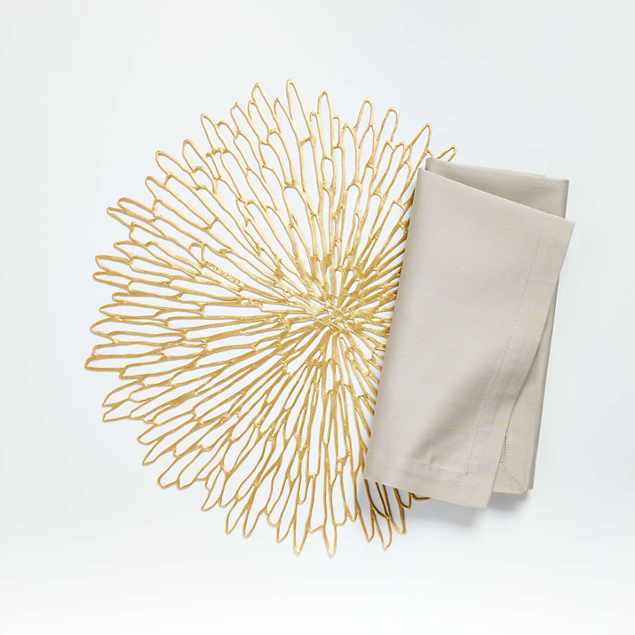 Rectangular Bloom Gilded Easy-Clean Vinyl Placemat - Image 2