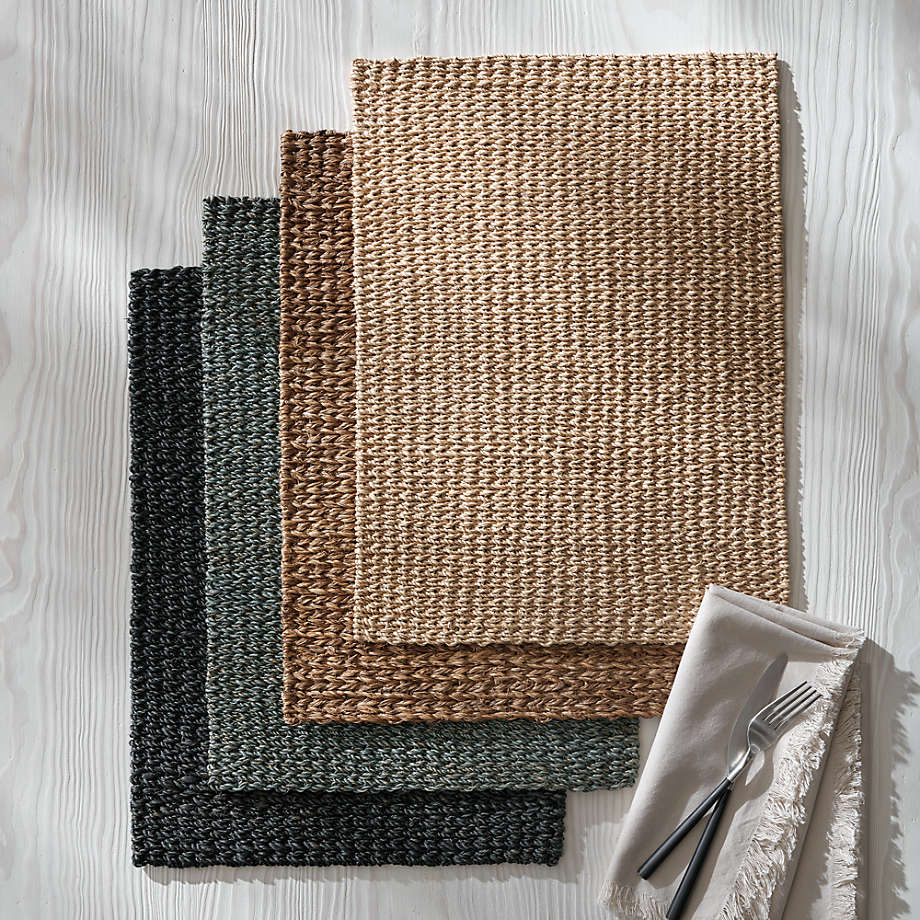 Rectangular Black Woven Placemat - Image 4