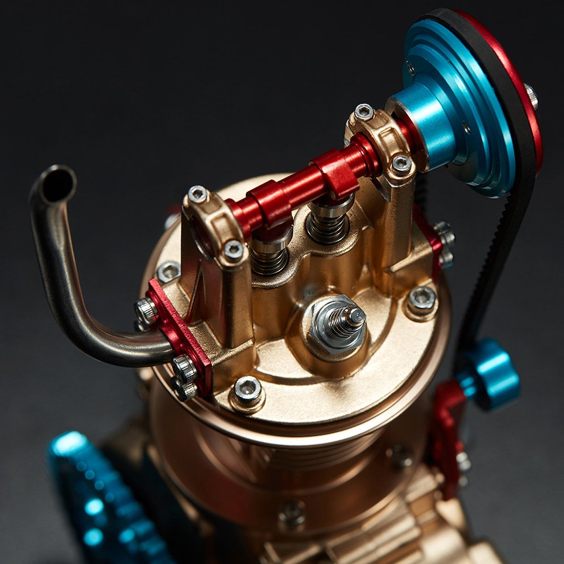Car Engine Assembly Kit Single-cylinder Engine Build Kit Gift Toy for Collection - Image 3