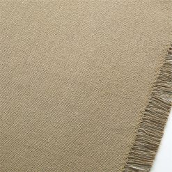 Alternative view of Craft Fringed Moss Green Cotton Table Runner 90"