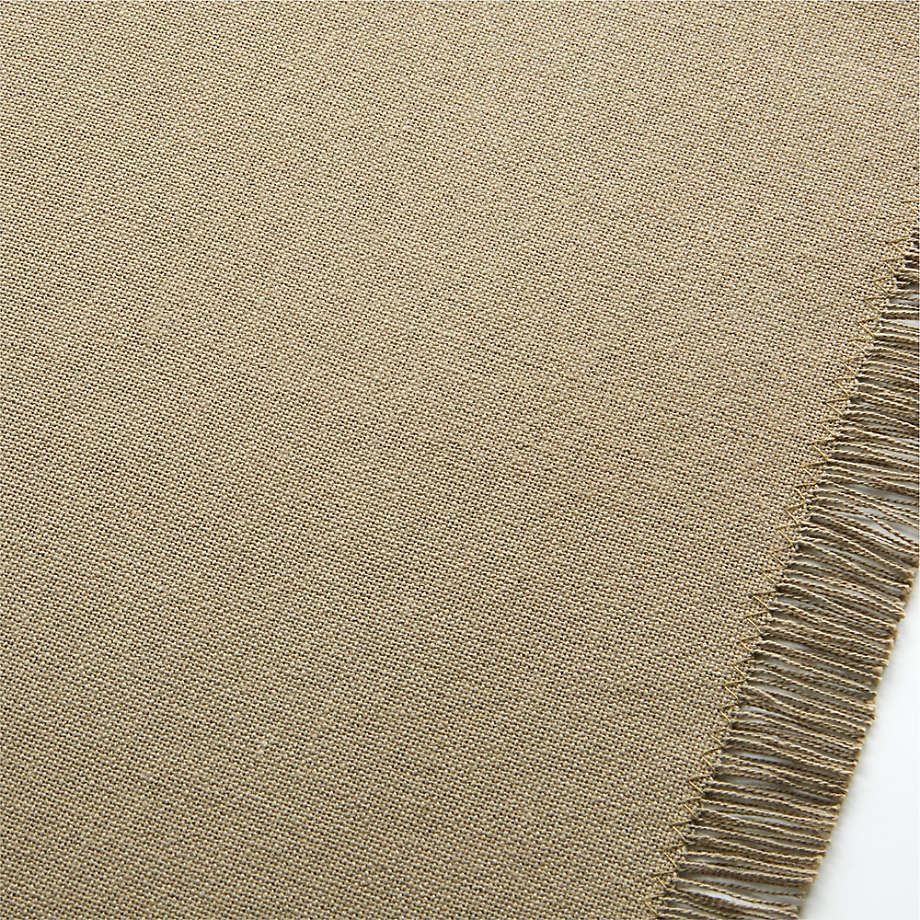 Craft Fringed Moss Green Cotton Table Runner 90" - Image 2