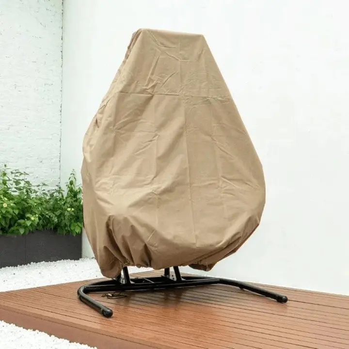 Patio Wicker Swing Chair With Stand Rain Cover Included - Image 7