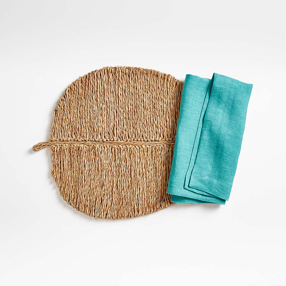 Woven Fiber Leaf Placemat - Image 2