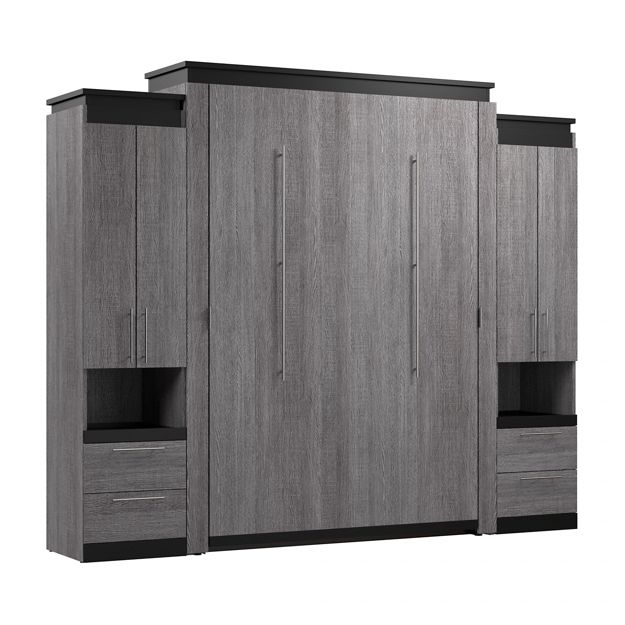 Bestar Orion Queen Murphy Bed with Storage Cabinets - Image 2