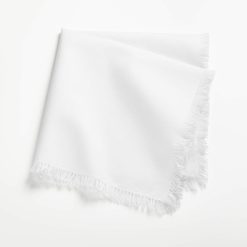 White Cotton Fringe Napkin