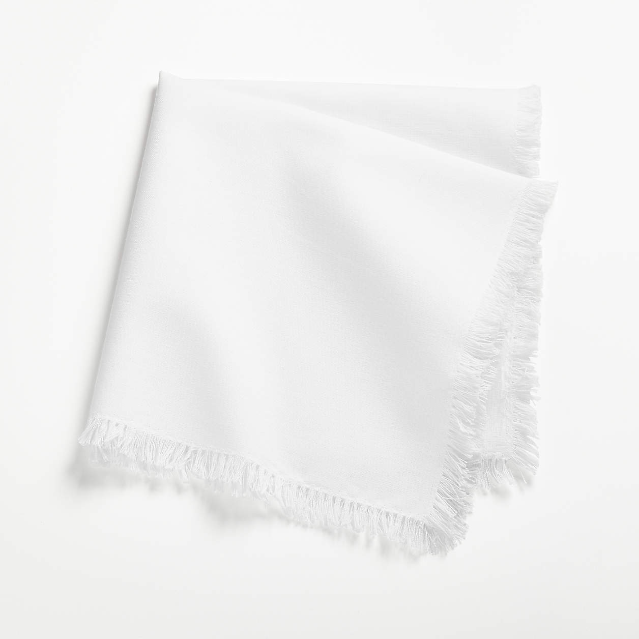 White Cotton Fringe Napkin
