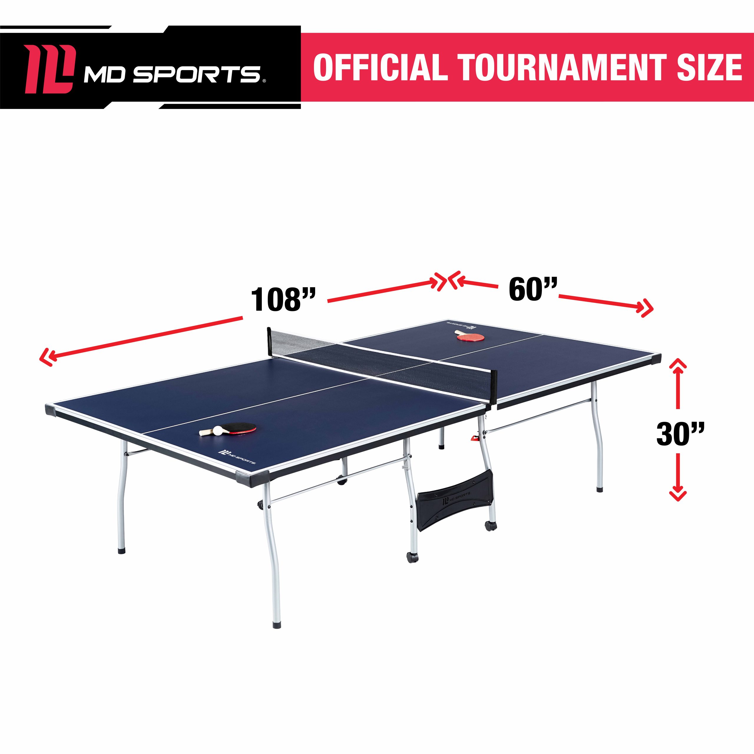 MD Sports Official Size 15 mm 4 Piece Indoor Table Tennis, Accessories Included - Image 5