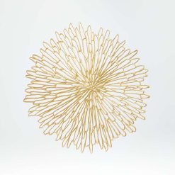 Rectangular Bloom Gilded Easy-Clean Vinyl Placemat
