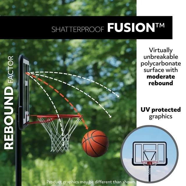 Lifetime Adjustable Portable Basketball Hoop, 46 inch Polycarbonate - Image 3