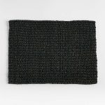 Rectangular Black Woven Placemat