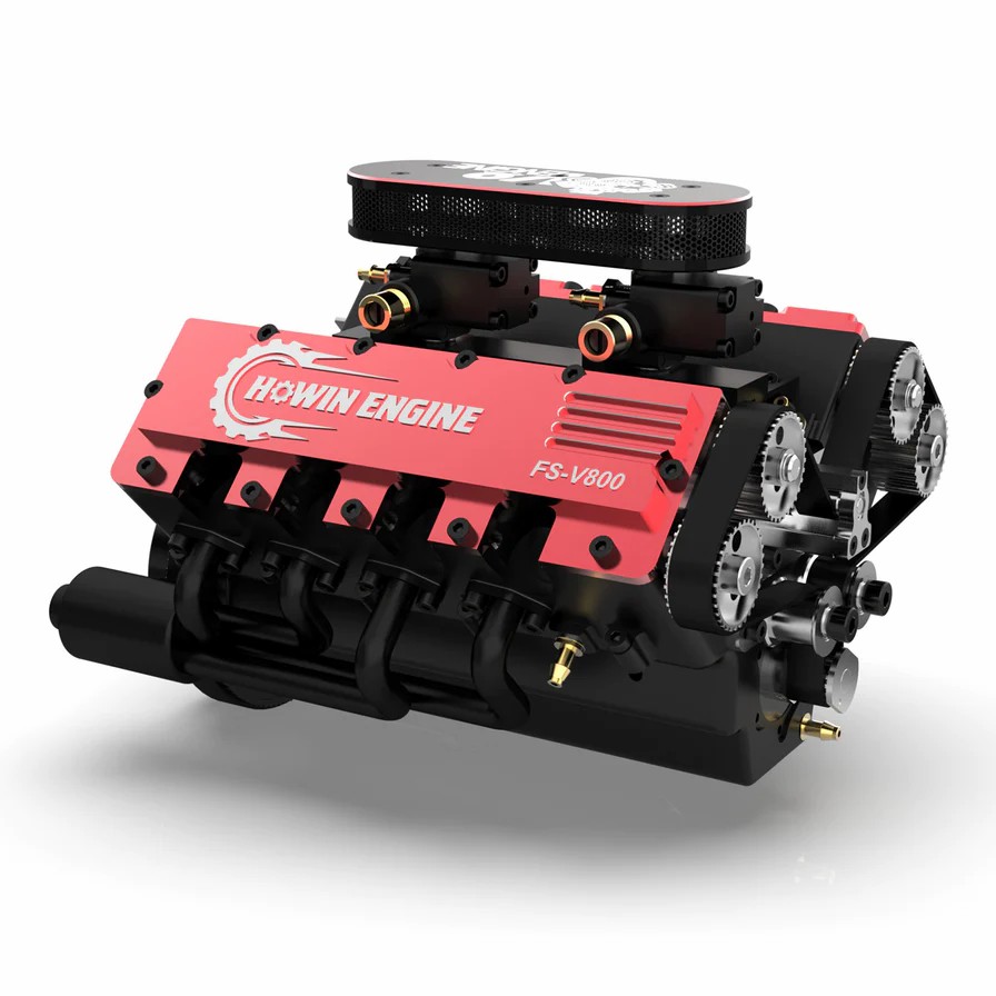 V8 Engine FS-V800 28cc Nitro Engine – Build Your Own V8 Engine – V8 Engine Model Kit That Works - Image 2