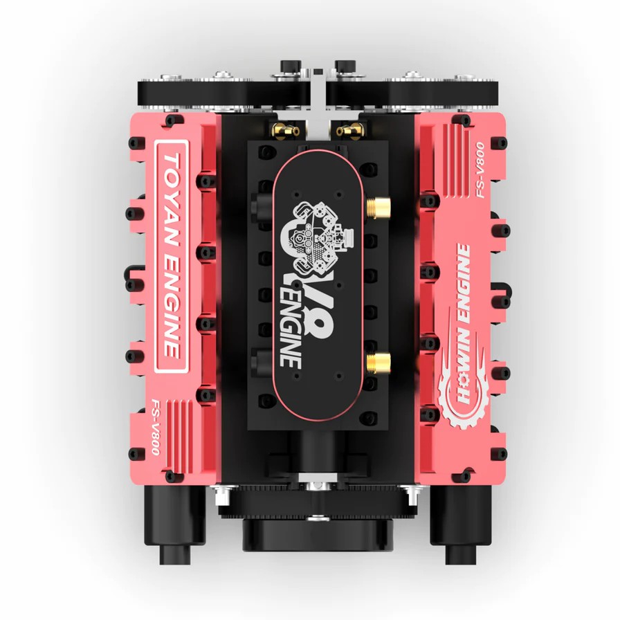 V8 Engine FS-V800 28cc Nitro Engine – Build Your Own V8 Engine – V8 Engine Model Kit That Works - Image 5
