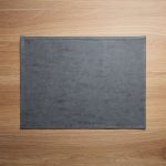 Rectangular Reversible Grey and Tan Faux Leather Placemat