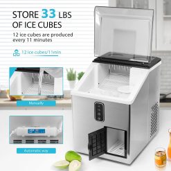 Alternative view of VIVOHOME 2 in 1 Countertop Ice Maker & Ice Shaver Machine, 33lbs/Day