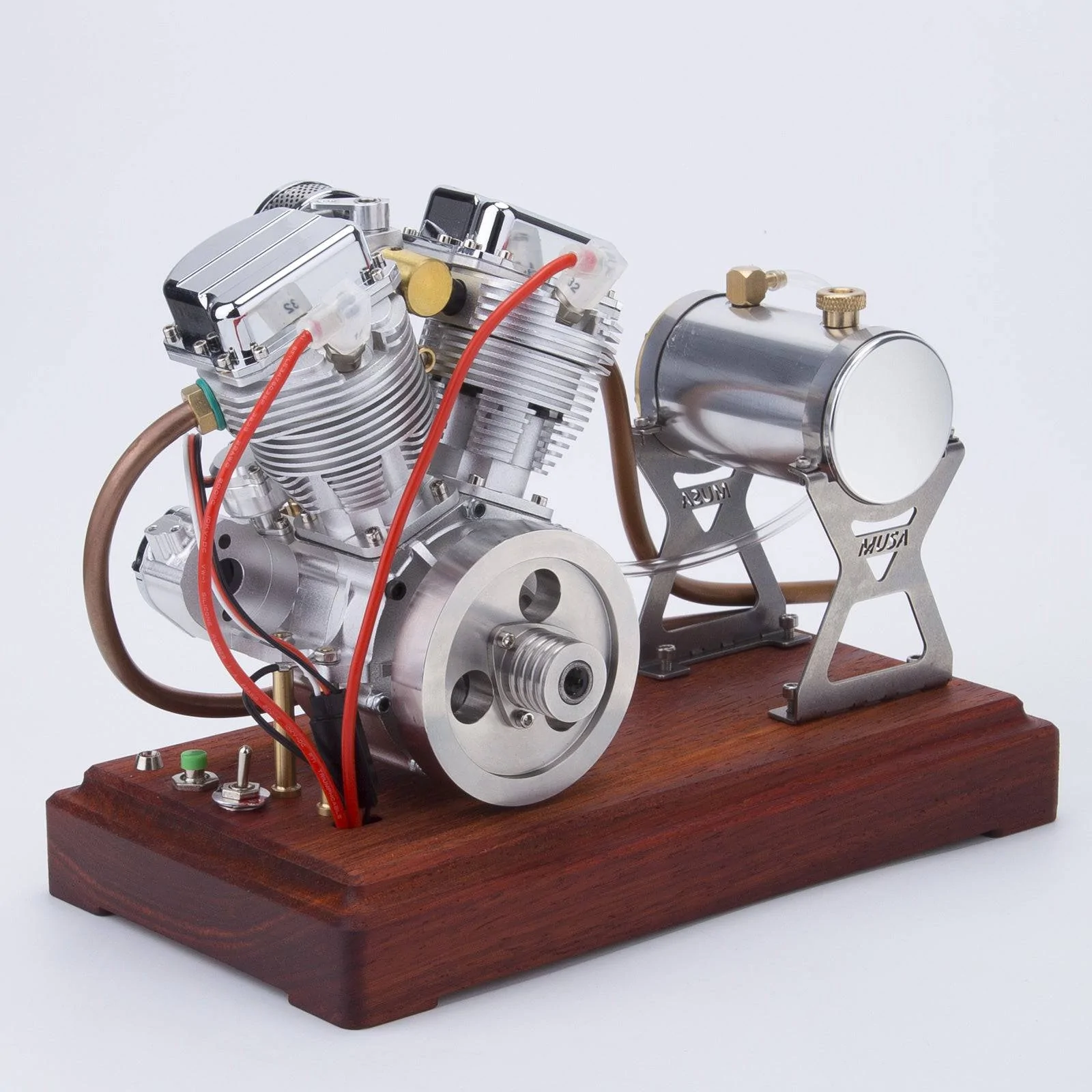 CISON FG-VT9 9cc V2 Two-Cylinder Four-Stroke Air-cooling Gasoline Motorcycle Engine with Base Air Filter Set - Image 2