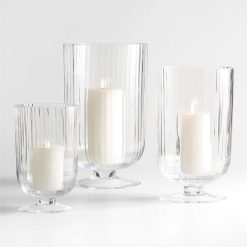 Alternative view of Fluted Glass Hurricane Candle Holder