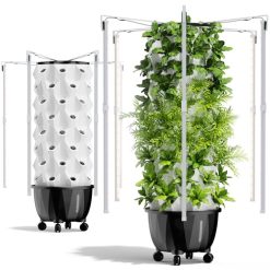 Alternative view of System Automated Aeroponic Vertical Garden Tower